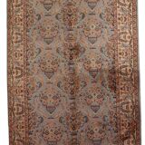 Vintage indian carpet tabriiz handmade 126cm x 188cm 1960s, 1c736
