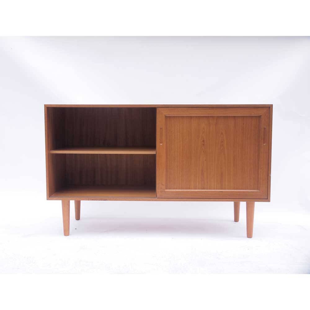 Small vintage Danish Scandinavian sliding sideboard