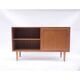 Small vintage Danish Scandinavian sliding sideboard