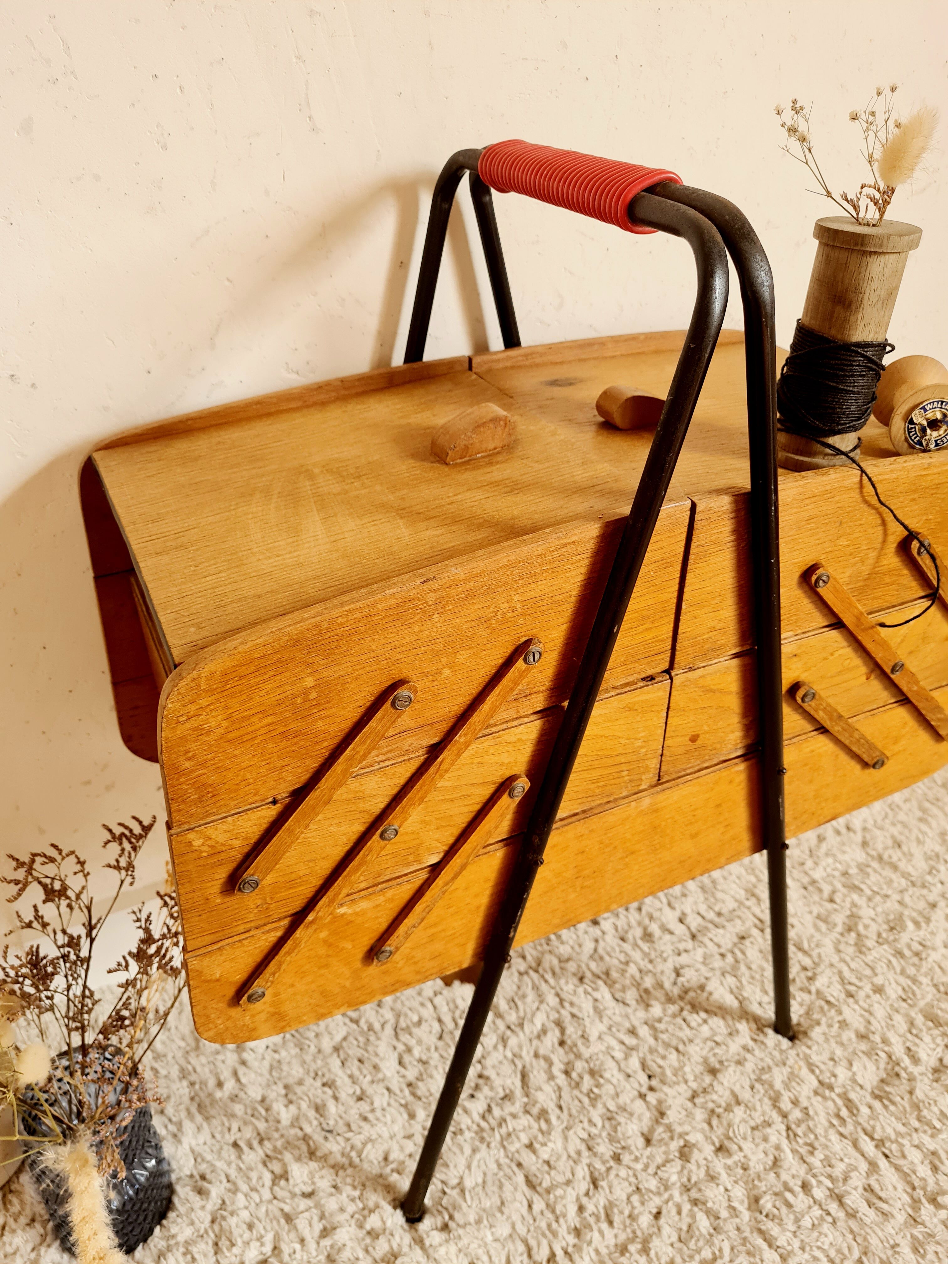 Retro worker of the 60s wood and metal