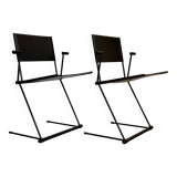 Pair of ballerina chairs by Herbert Ohl for Matteo Grassi 1990