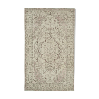 Tapis beige anatolien unique en son genre tissé à la main 190 cm x 312 cm - 25056