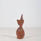 Danish teak pelican statue, 1960s