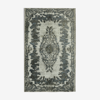 Handmade Contemporary Turkish 1970s 181 cm x 288 cm Grey Carpet