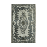 Tapis fait à la main turc contemporain des années 1970 181 cm x 288 cm tapis gris