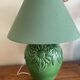 Lampe tournesol en céramique verte