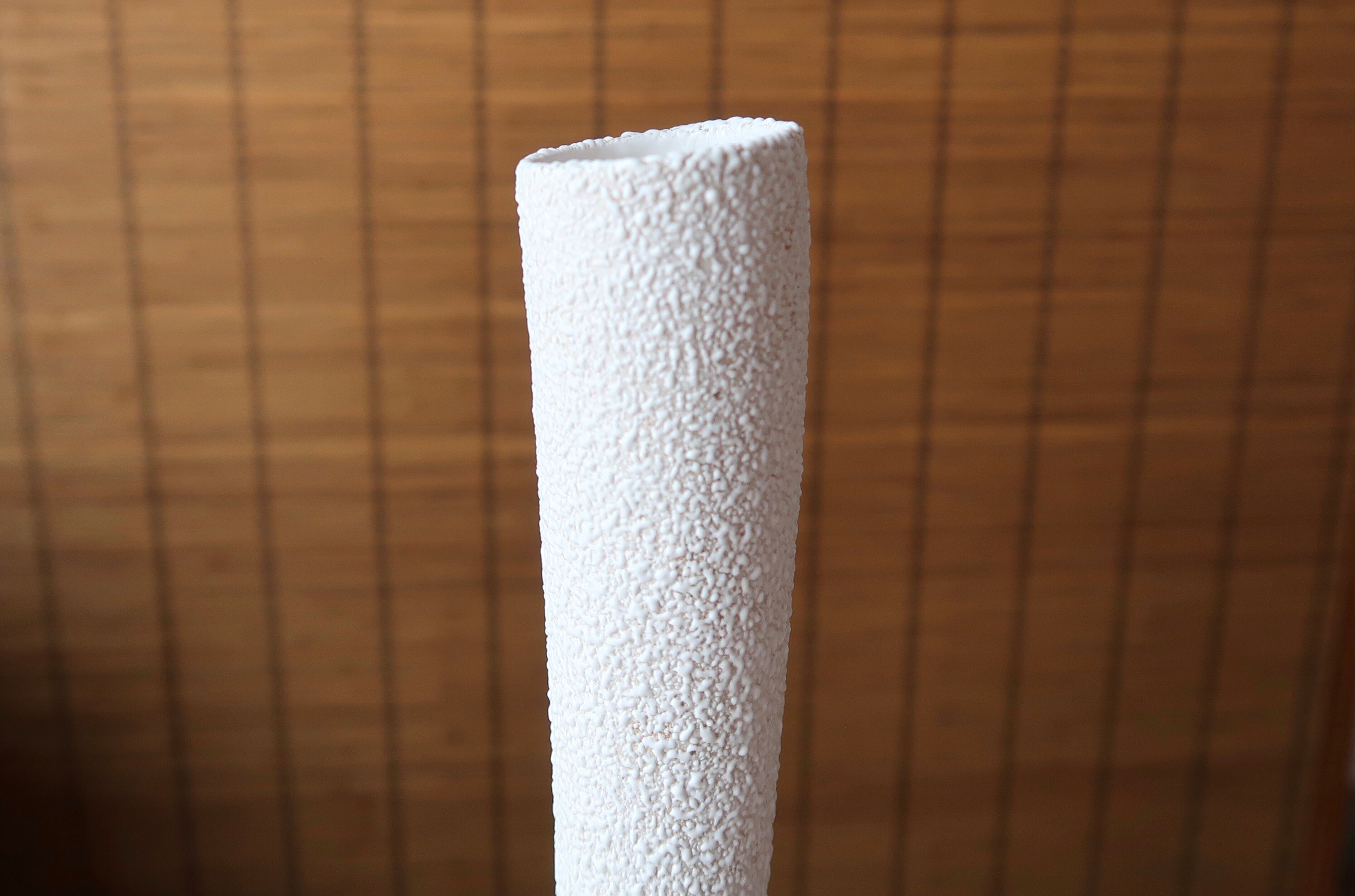 White ceramic vase by Roberto Rigon, Bertoncello, 60s