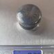 Antique table powder shaker, in engraved glass and solid silver, X