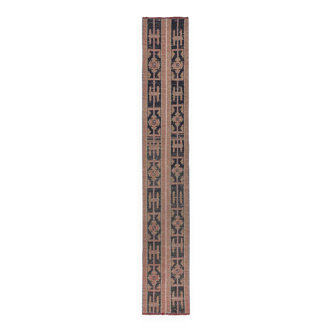 Vintage Turkish Oushak Handwoven Rug 48x297 cm