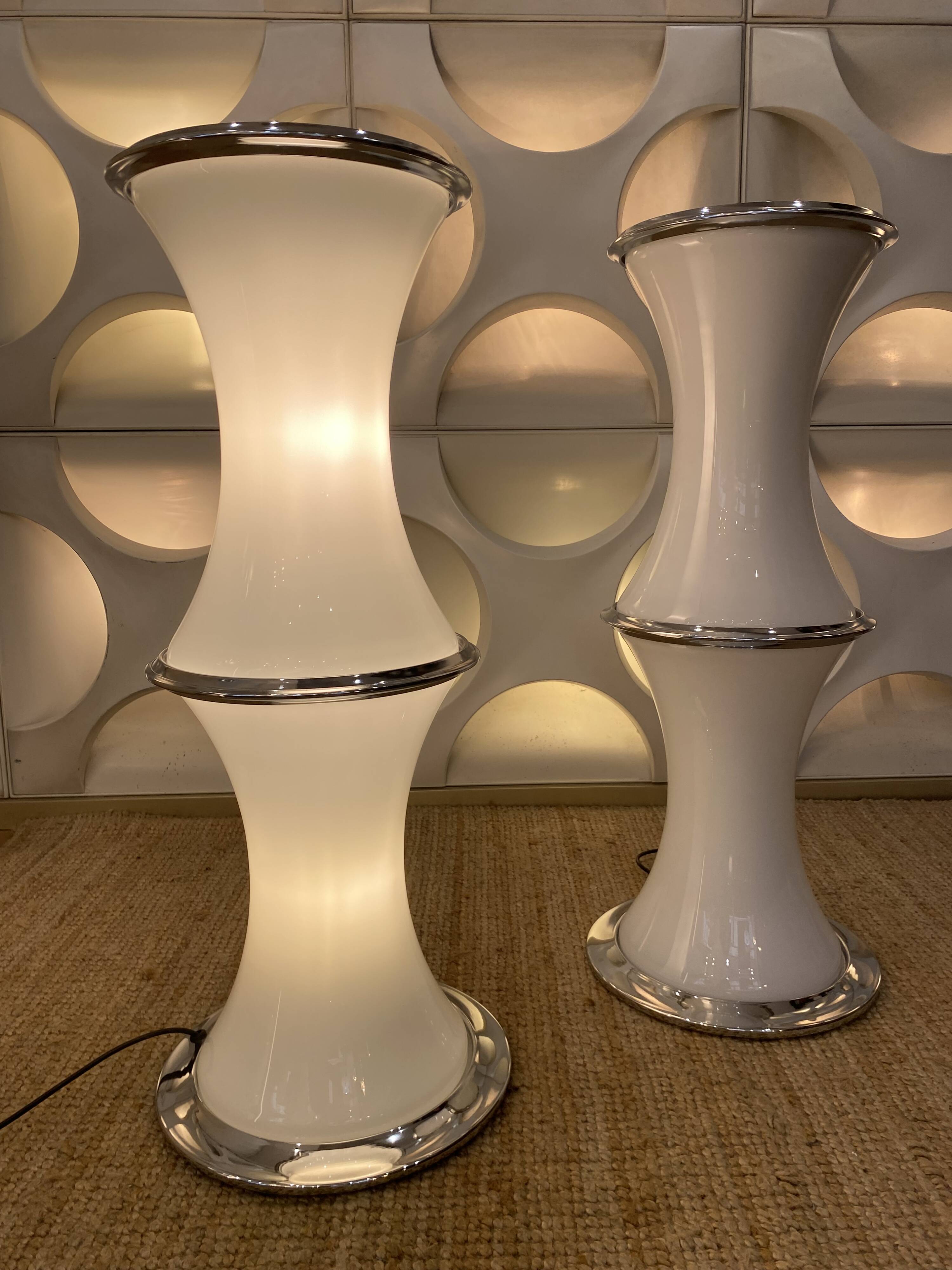 Enrico tronconi - pair of lamps model bamboo