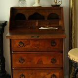 20th century walnut sloping secretary