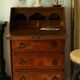 20th-century walnut slant-front secretary