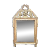 Miroir Louis XVI 18ème en bois doré - 44x76cm