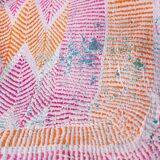 Vintage kantha "Bengal Chevron" pastels