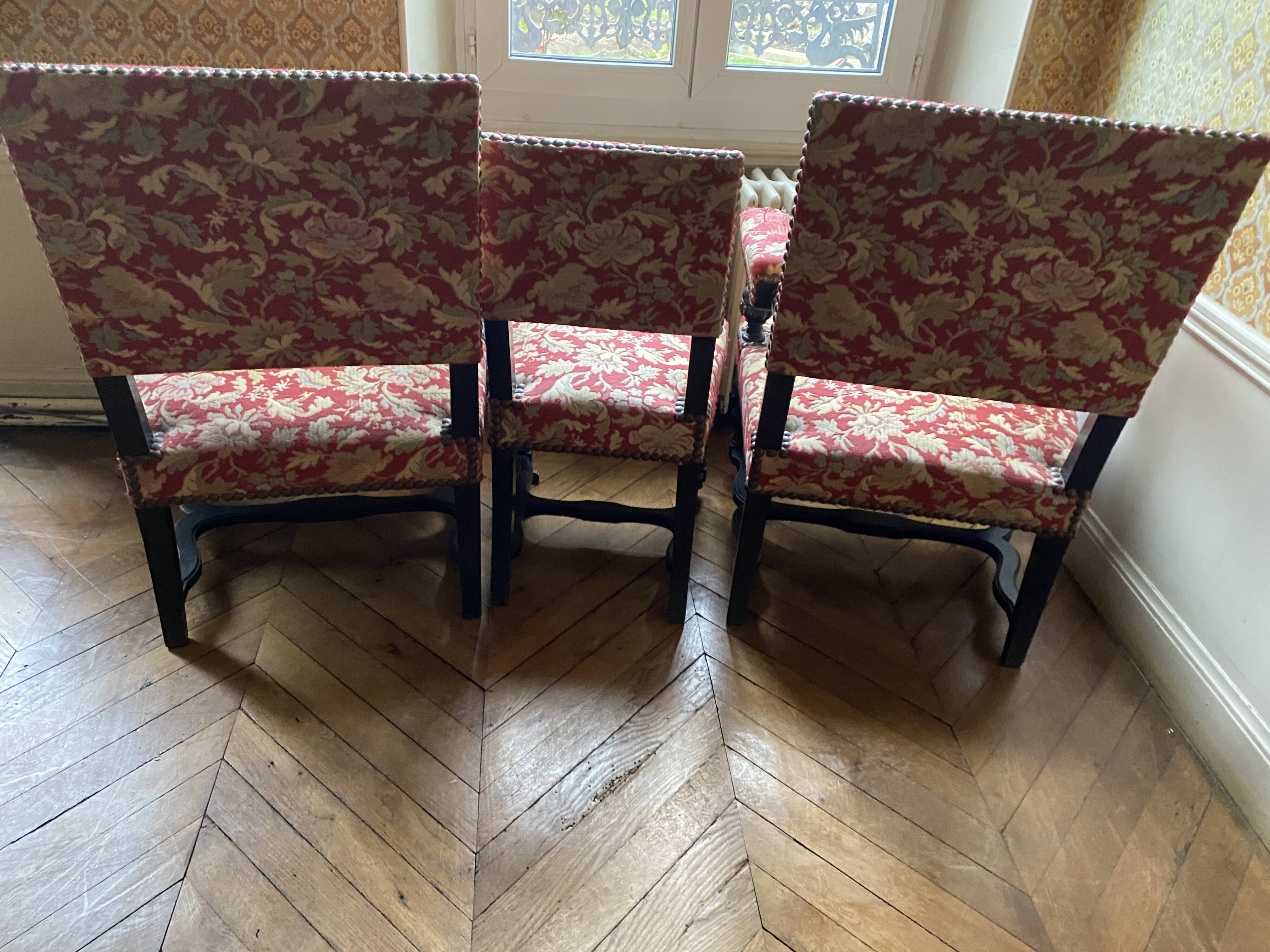 Napoleon III armchairs and chairs