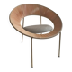 Fauteuil lounge au design circulaire vintage