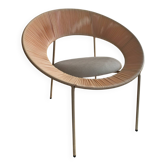 Fauteuil lounge au design circulaire vintage
