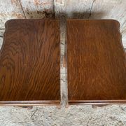 Paire chevet table nuit style louis xv bois tiroir + case vintage