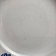 Antique English plate Crescent Ware Empire England blue garland decoration