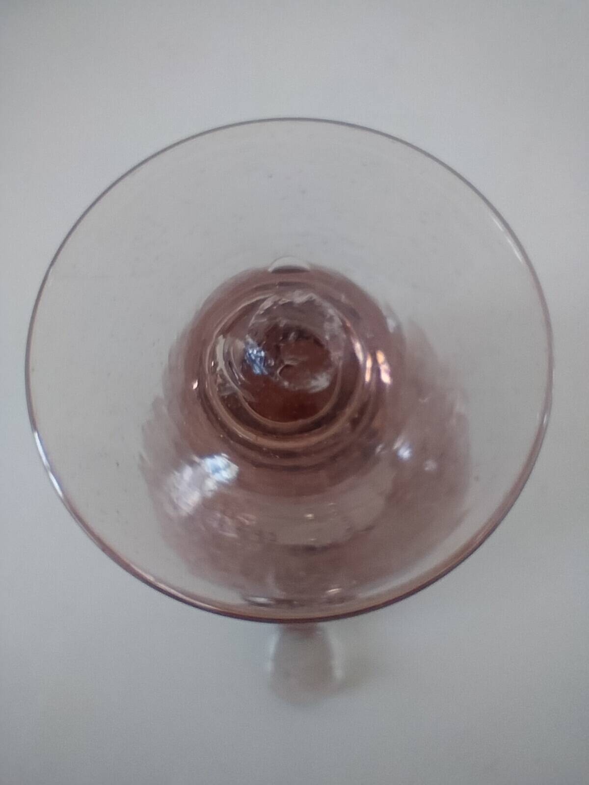 Biot candle holder vase in powder pink blown bubble glass.