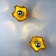 Pair of Carlo Nason wall lights for Mazzega Murano, blown Murano glass orange I