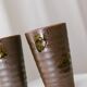 Set of 2 Vintage Stoneware Ceramic Mugs in Brown with Moss-Green Glaze by Matthias Jäckel Studio, Keramikhof Naunhof