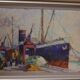 French Oil on Panel – “Port de Nice” by Elie Bernadac (1913–1999)