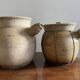 Set of two Japanese Donabe clay pots