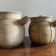 2 pots en argile Donabe japonais