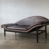 Scandinavian modern leather sofa