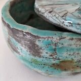 Raku-style handcrafted ceramic box