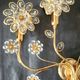 Palwa Hollywood Regency vergoldet Wandlampe Messing Swarovski Kristallen