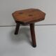 Antique oak milk stool