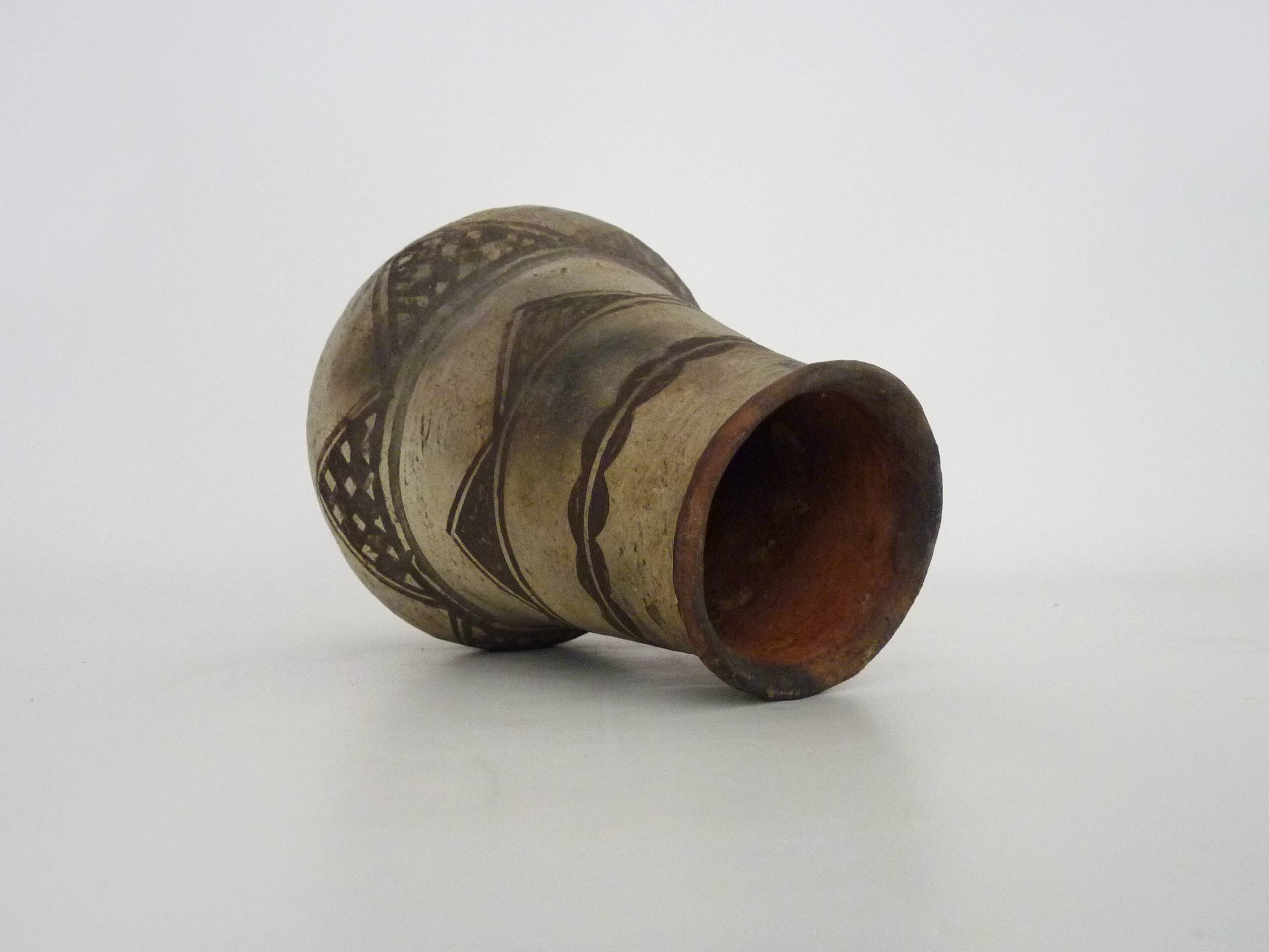 Iddeqi Kabyle pottery, Kabyle pitcher, Berber. Kabyle folk art. The 50's