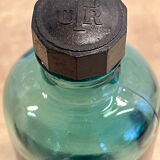 Petit flacon vintage bleu dark turquoise