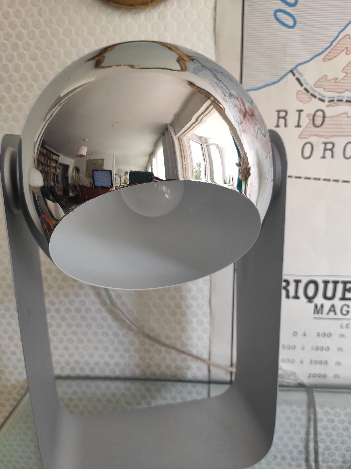 Massive Eyeball chrome ball lamp