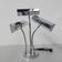 Vintage desk lamp with 3 chromed shades
