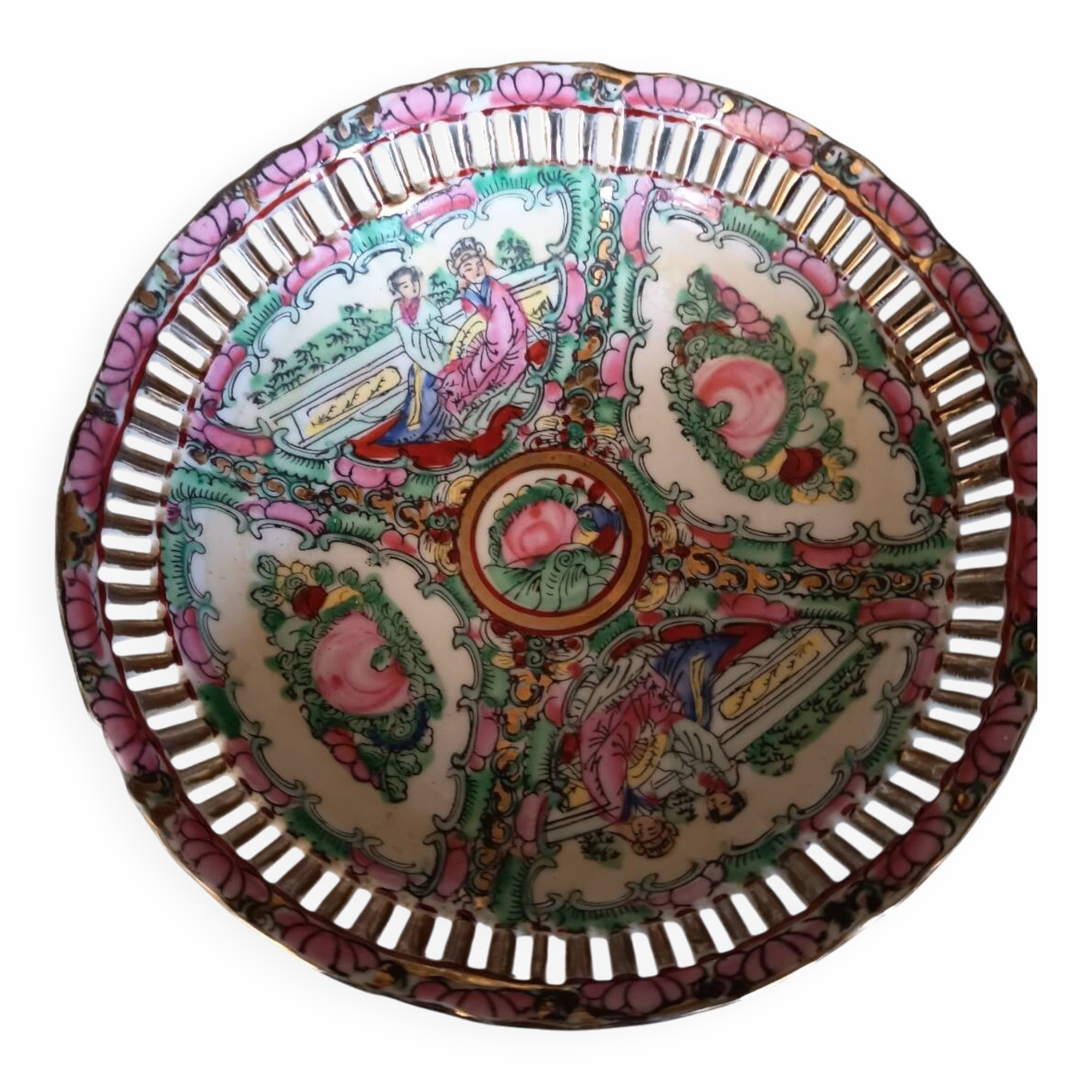 Openwork Chinese porcelain bowl