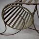 Set of three sculptural iron chairs