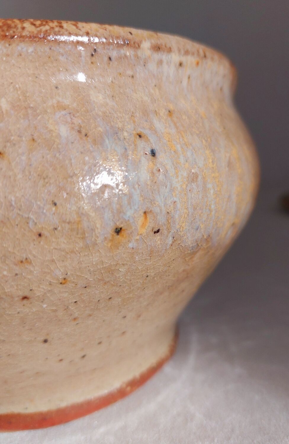 Small glazed stoneware tureen