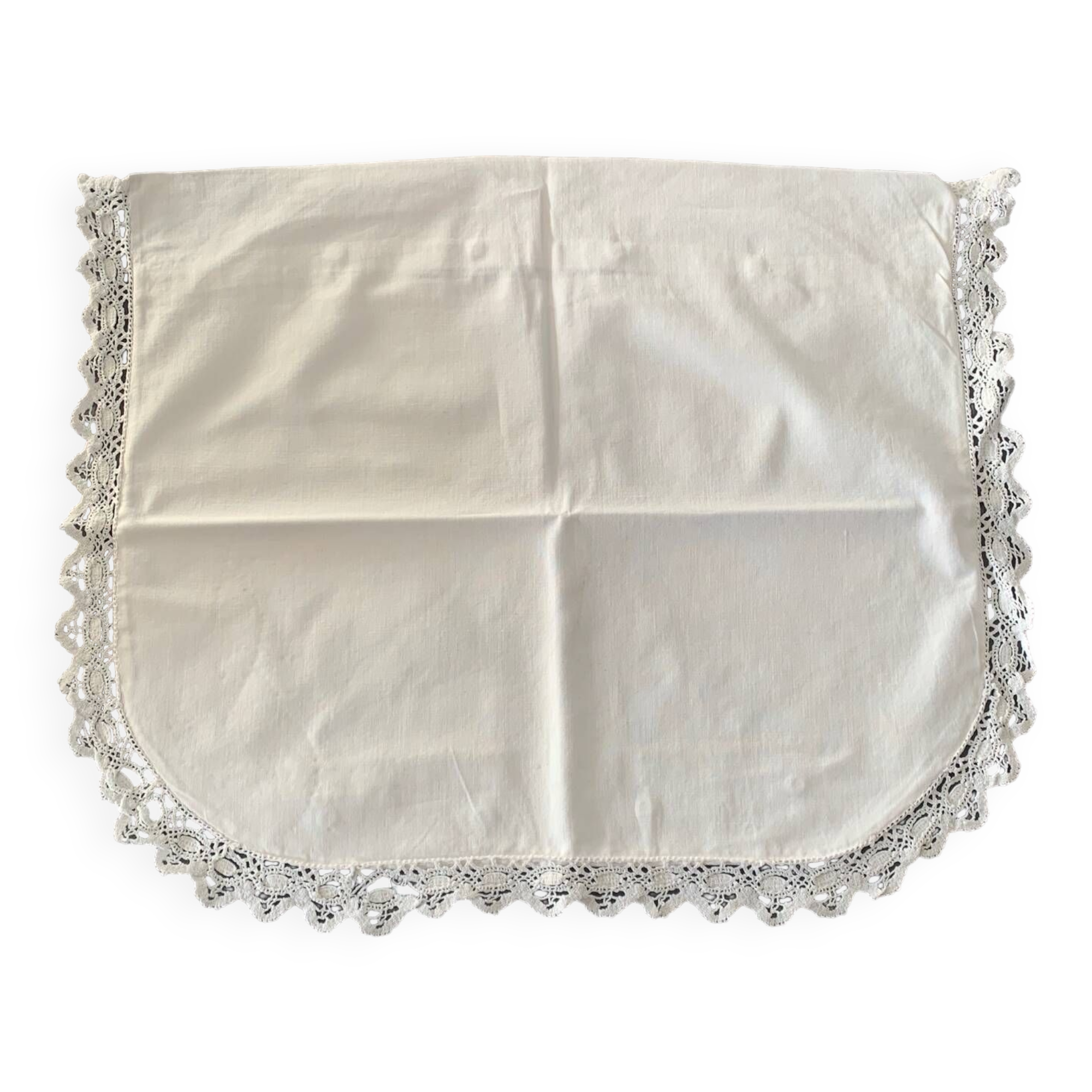 Small old white pillowcase with lace 50x40cm