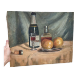 Oil on canvas tableware