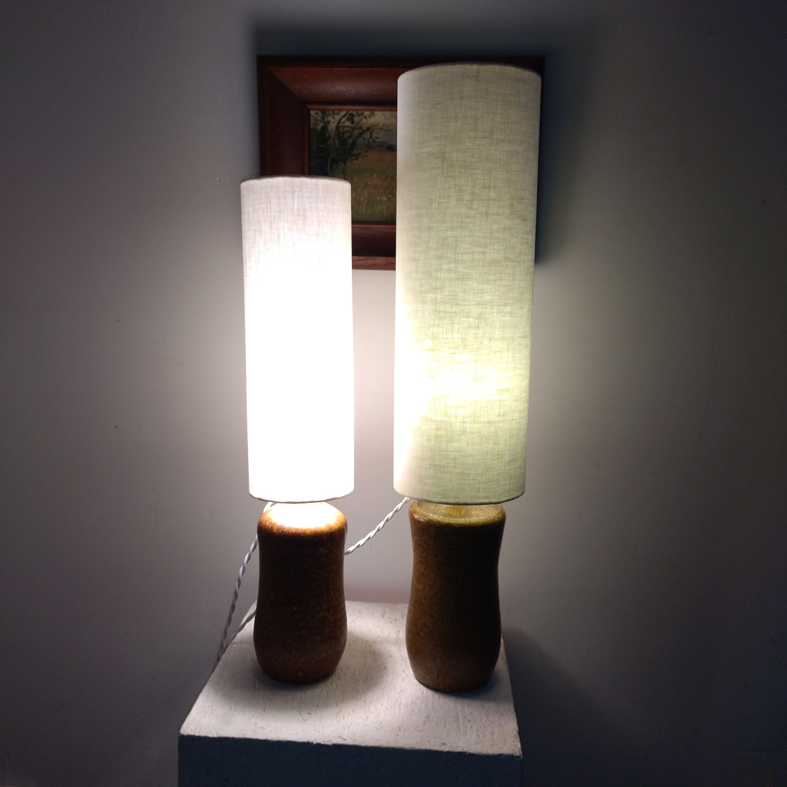 Lampe céramique 1950 Accolay 50's