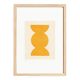 Abstract painting on paper "romy" yellow signed Eawy