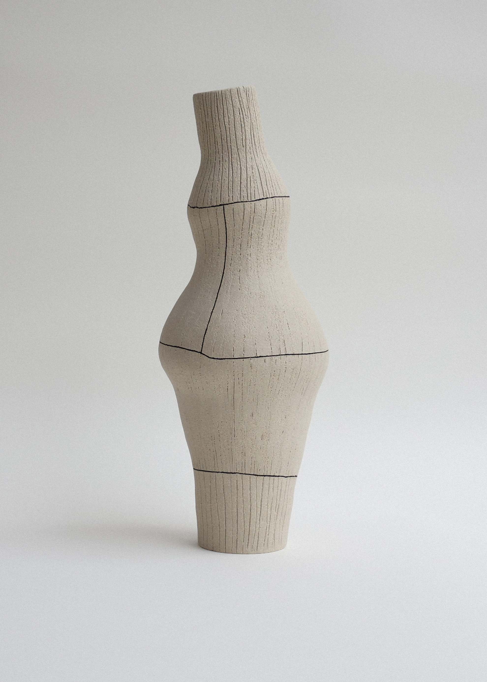 Unique stoneware vase from the 1991 series