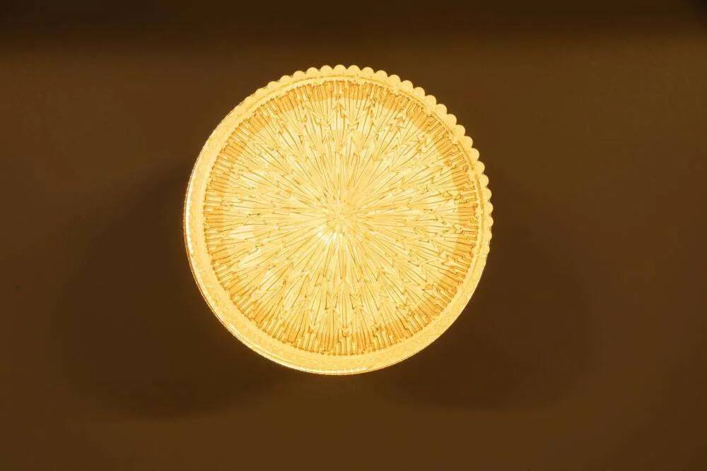 Vintage glass ceiling lamp from the 1960s.