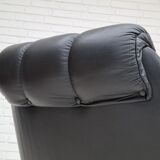 Fauteuil en cuir pivotant danois vintage