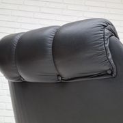 Fauteuil en cuir pivotant danois vintage