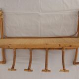 Rattan coat rack