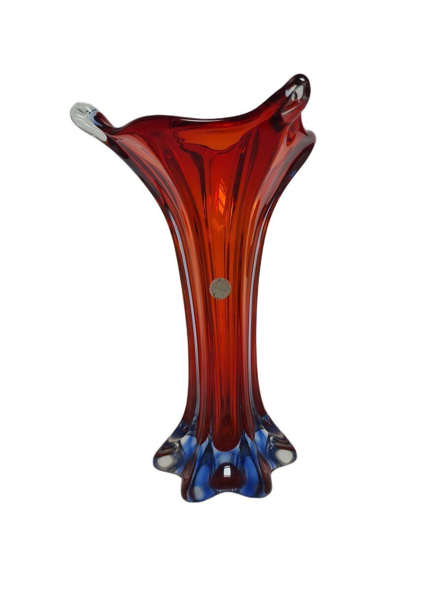 Italian postmodern vase in Murano glass from Mandruzzato, 1950s
